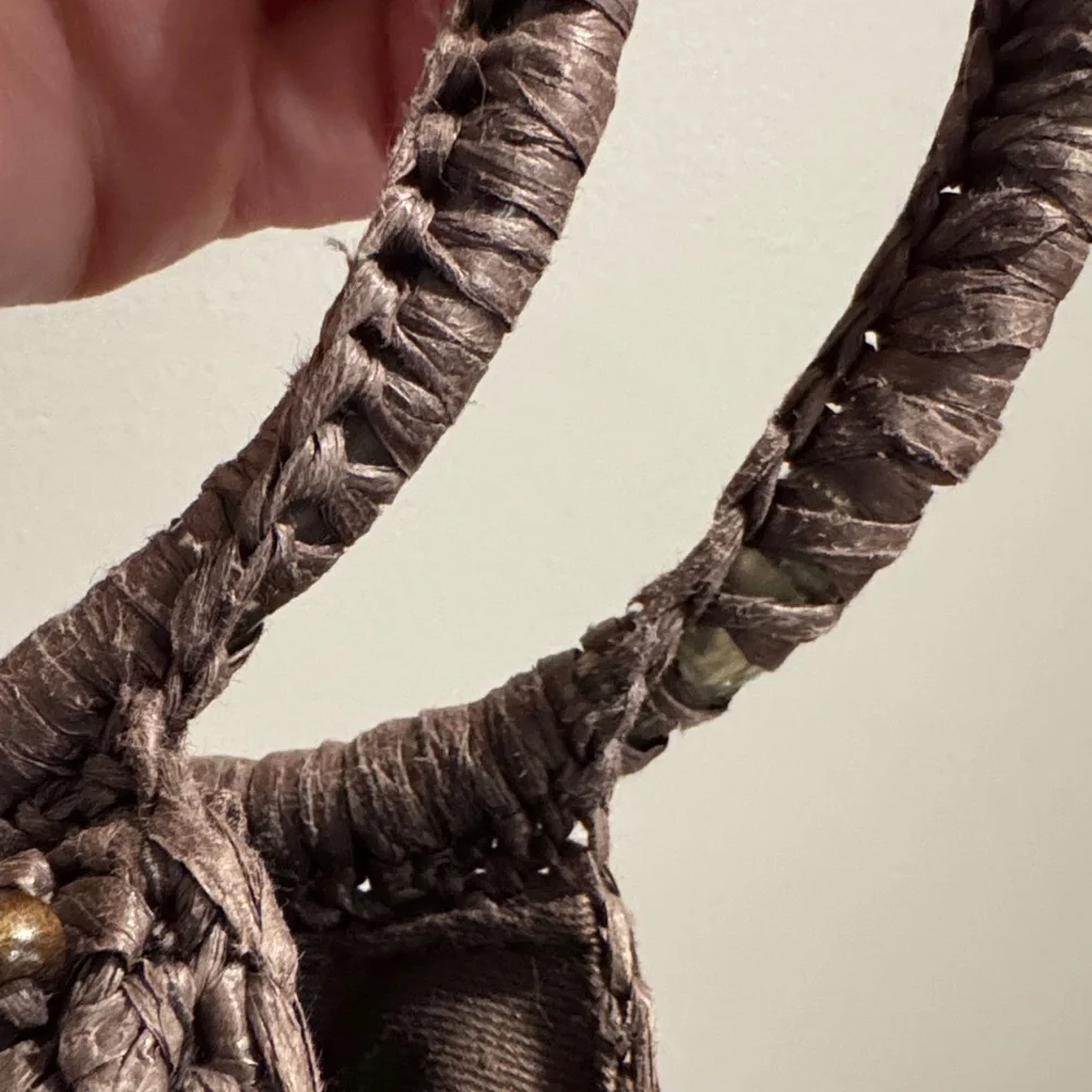 LOFT Dark Brown Handcrafted hand Bag